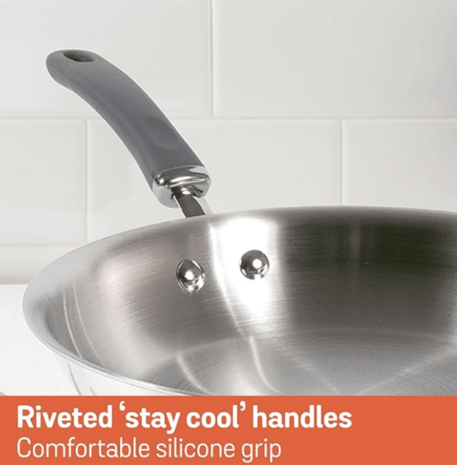 Meyer Trivantage Nickel Free Stainless Steel Triply Frypan | Steel Pan for Cooking | Fry pan Tri ply with Heavy Bottom | Frying Pan Small | Gas and Induction Base, 26cm/ 2.38 Litre, Silver - Image 4